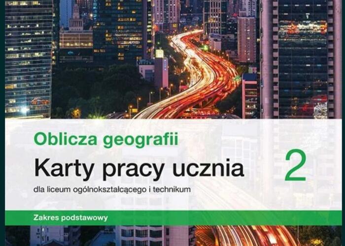 Grajewo ogłoszenia: Oblicza geografii 2 karty pracy wypełnione ołówkiem.